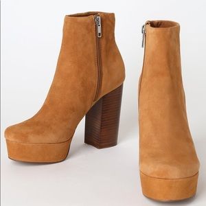 gratify cognac suede